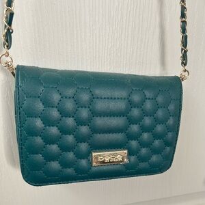 Bebé Teal Quilted Crossbody Bag